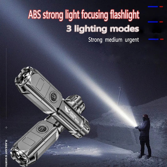 Flashlight Strong Light Rechargeable Zoom Giant Bright Xenon Special Forces Home Outdoor Portable Led Luminous Flashlight.