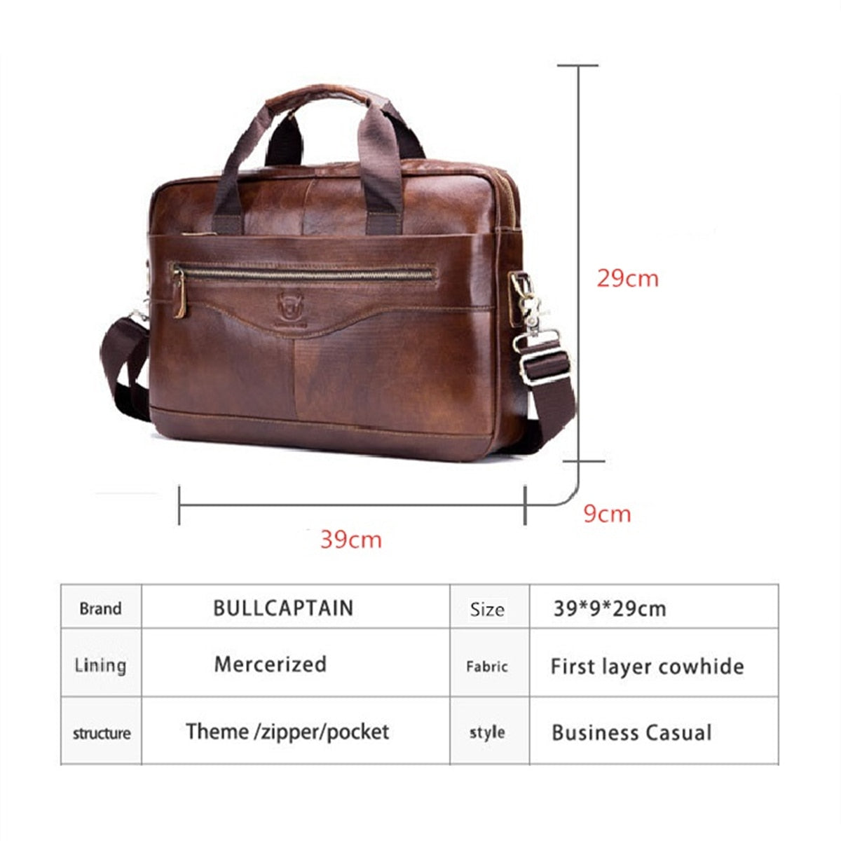 Men Briefcases Lawyer Genuine Leather Handbag Vintage Laptop Briefcase Male Computer Shoulder Bags Casual Men's Bag Documents.
