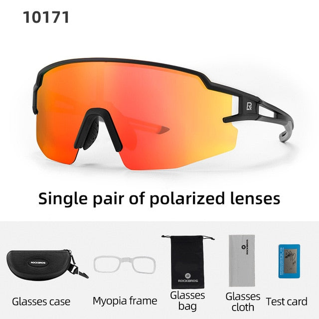 ROCKBROS Polarized Cycling Glasses Clear Bike Glasses Eyewear UV400 Outdoor Sport Sunglasses Men Women Cycling Sunglasses.