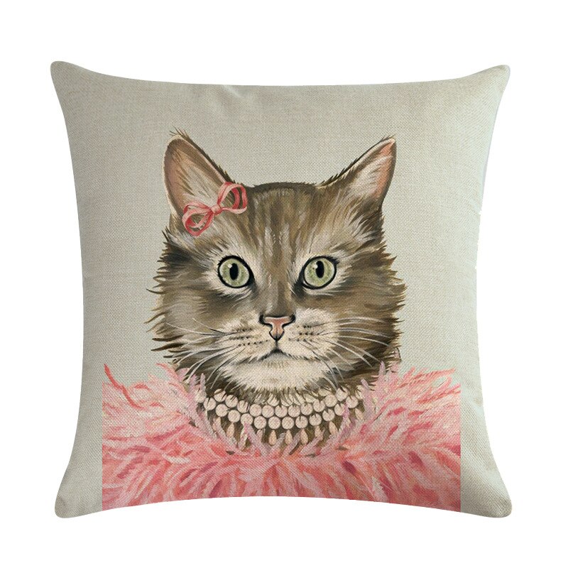 Creative Blowing Bubble Dress Dog Mrs Pillowcase Meng Pet Cat Miss Printing Bed Cushion Cover Animal Home Decoration Pillow Case