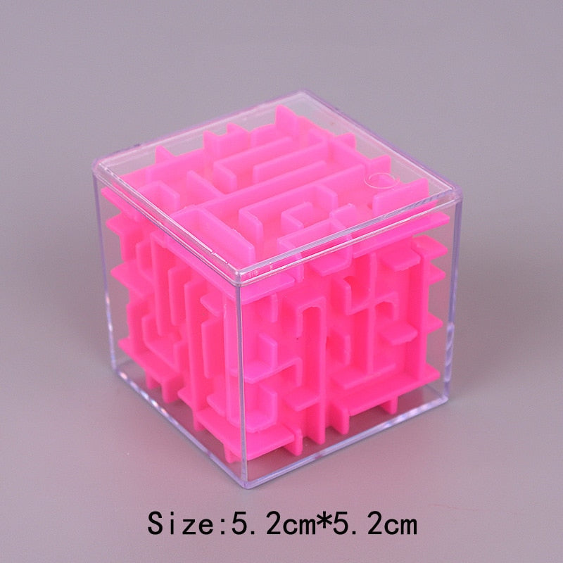 TOBEFU 3D Maze Magic Cube Transparent Six-sided Puzzle Speed Cube Rolling Ball Game Cubos Maze Toys for Children Educational.