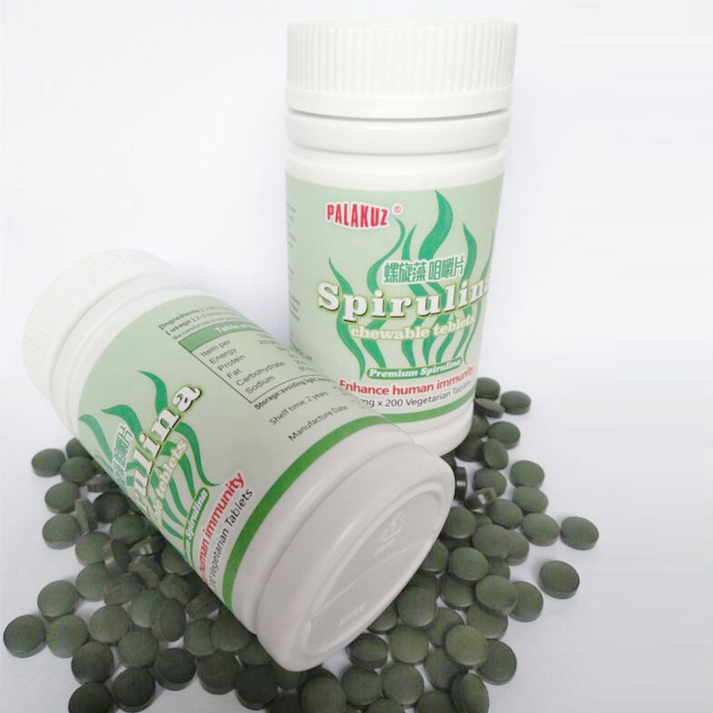 Natural Organic Spirulina Rich in Protein Multi Vitamins Wafers Spirulina Tablet Health Good Immune Anti-Fatigue.