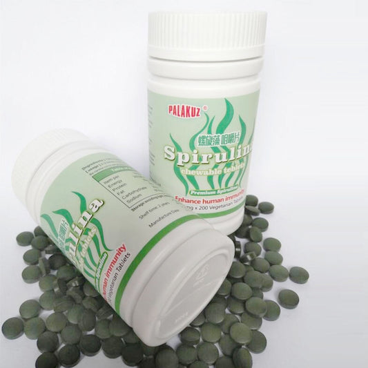 Natural Organic Spirulina Rich in Protein Multi Vitamins Wafers Spirulina Tablet Health Good Immune Anti-Fatigue.
