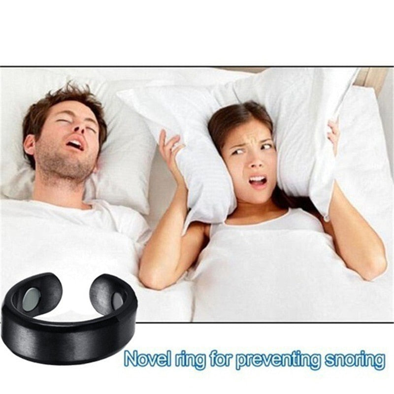 Acupressure Anti Snore Ring Treatment Reflexology Magnetic Anti Snoring Apnea Sleeping Device Nose Breathing Snore Stopper