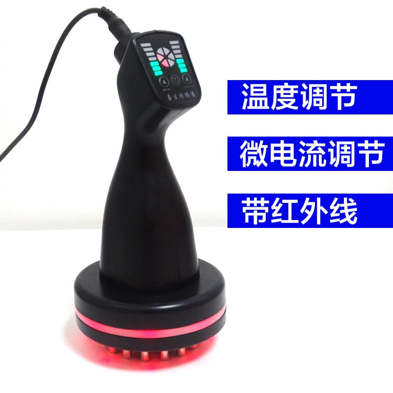 Electronic acupuncture slimming Device,BIO microcurrent Meridian Scrape Therapy,Infrared body Detoxification massage comb.