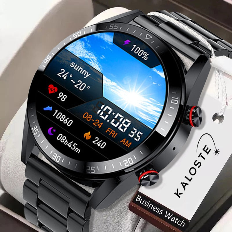 2021 New 454*454 Screen Smart Watch Always Display The Time Bluetooth Call Local Music Smartwatch For Mens Android TWS Earphones.