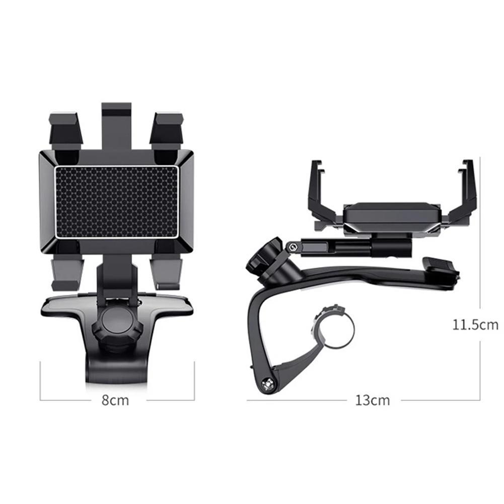 Dashboard Car Phone Holder 1200 Degree Mobile Phone Stands Rearview Mirror Sun Visor In Car GPS Navigation Bracket Adjustable.