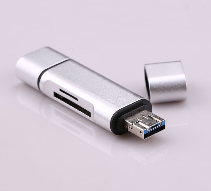 All In 1 Type C Card Reader for SD TF MicroSD Card Reader Micro USB OTG Adapter for Macbook Laptop PC for Huawei Android Phone.