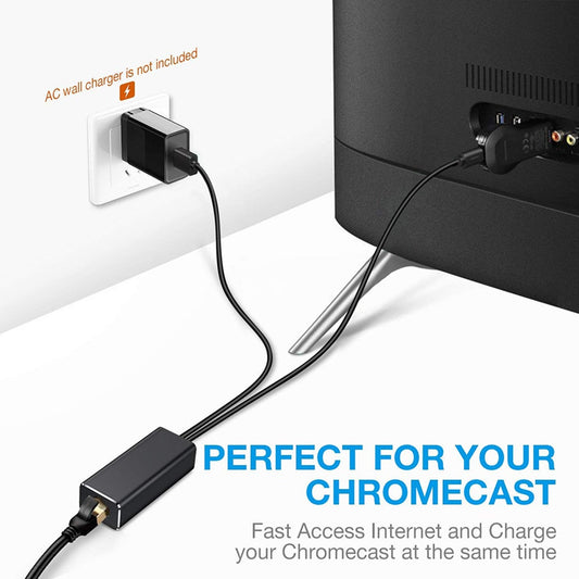 Ethernet Adapter for Amazon Fire TV Stick Google Home Mini Small Chromecast Ultra 2 1 HighQuality Household Computer Accessories.