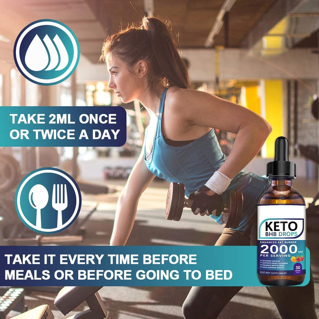 60ML Keto Drops Fat Burner Formula To Boost Metabolism Keto Diet Drops Weight Loss Ketogenic Supplement For Men And Women