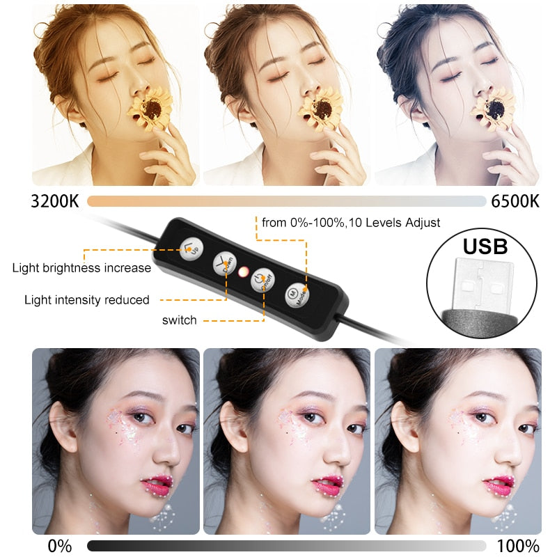 VIJIM CL05 6'' 3200k-6500k Ring Light Led Video Light Video Conference Light with Suction cup Laptop Live Streaming Fill Light