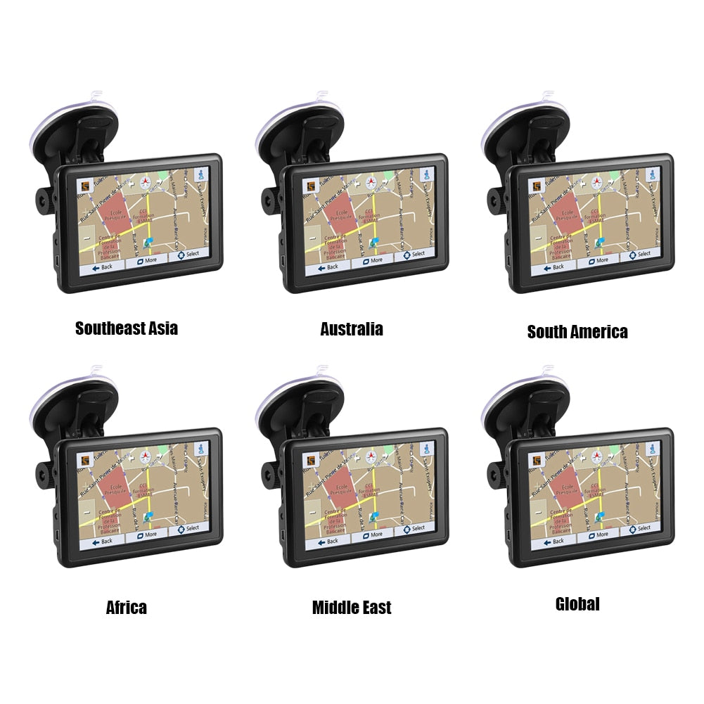 Multifunctional 5 inch GPS Navigation 4GB TFT Touch Screen HD GPS Device Maps Portable Automobile Car FM Satellite.