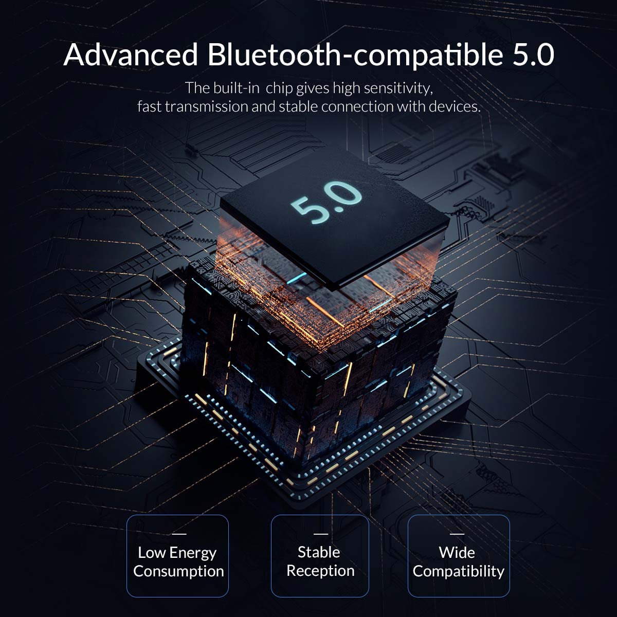 ORICO USB Bluetooth-Compatible Dongle Adapter 5.0 4.0 for Computer Speaker Mouse Wireless Music Audio Receiver Transmitter