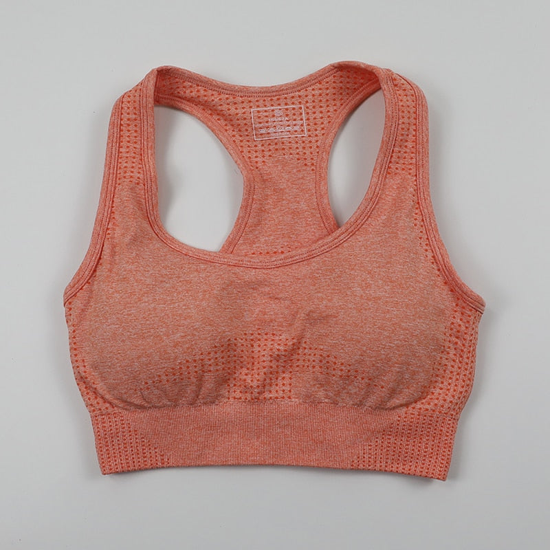 Vital Seamless Sports Bra Medium Support Running Racerback Yoga Bra Vest Type Brassiere Sport Woman Fitness Bra Top Activewear