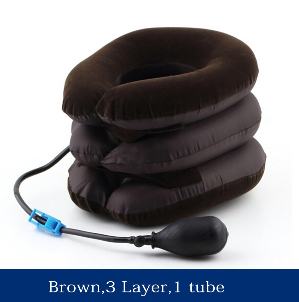 Neck Stretcher Air Cervical Traction 1 Tube House Medical Devices Orthopedic Pillow Collar Pain Relief Blue Brown Tractor.