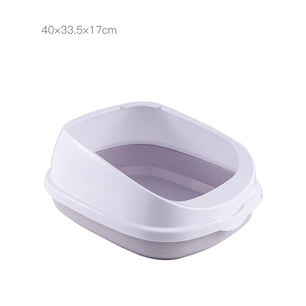 Pet Cat Toilet Semi-enclosed high fence detachable cat litter box cat toilet Dog Tray Clean Scoop Home Plastic Sand Box Supplies