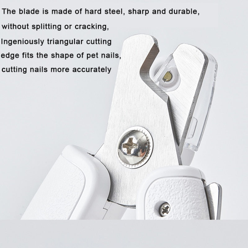Xiaomi Youpin Pet LED Nail Clipper Splash Proof Safety Nail Scissors Cat Dog Grooming Cutter Trimmer Prevent Nail Blood Vessels