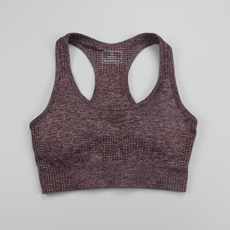 Vital Seamless Sports Bra Medium Support Running Racerback Yoga Bra Vest Type Brassiere Sport Woman Fitness Bra Top Activewear