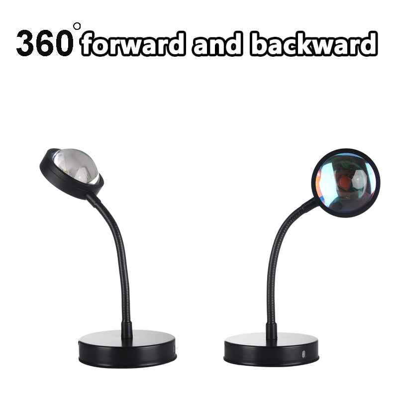 16 Colors Sunset Lamp Led Projector Night Light Living Room BarCafe Shop Background Wall Decoration Lighting For Photographic.
