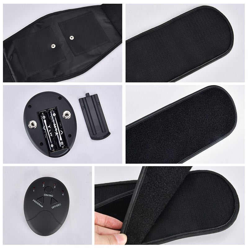 Electric Stomach Slimming Belt Vibration Waist Wrap Loss Weight Abdomen Massager Fat Burning Abdominal Slim Belt Women Men.