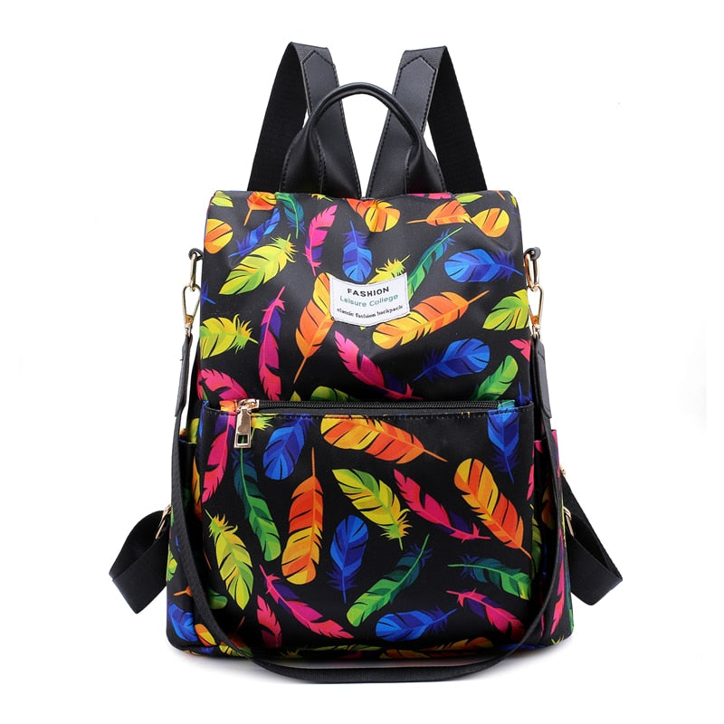 Fashion Anti-theft Backpack Women Oxford Shoulder Bag Large Capacity Female Travel Backpack Light School Bag for Teenage Girls