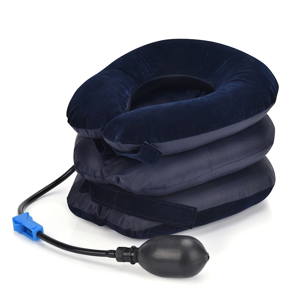 Neck Stretcher Air Cervical Traction 1 Tube House Medical Devices Orthopedic Pillow Collar Pain Relief Blue Brown Tractor.