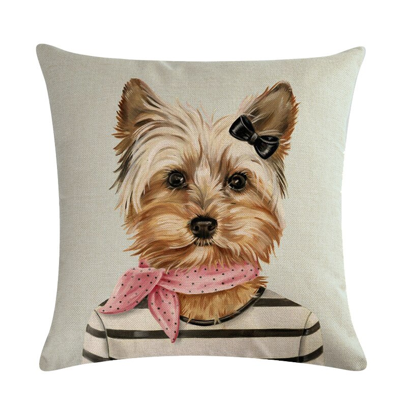 Creative Blowing Bubble Dress Dog Mrs Pillowcase Meng Pet Cat Miss Printing Bed Cushion Cover Animal Home Decoration Pillow Case