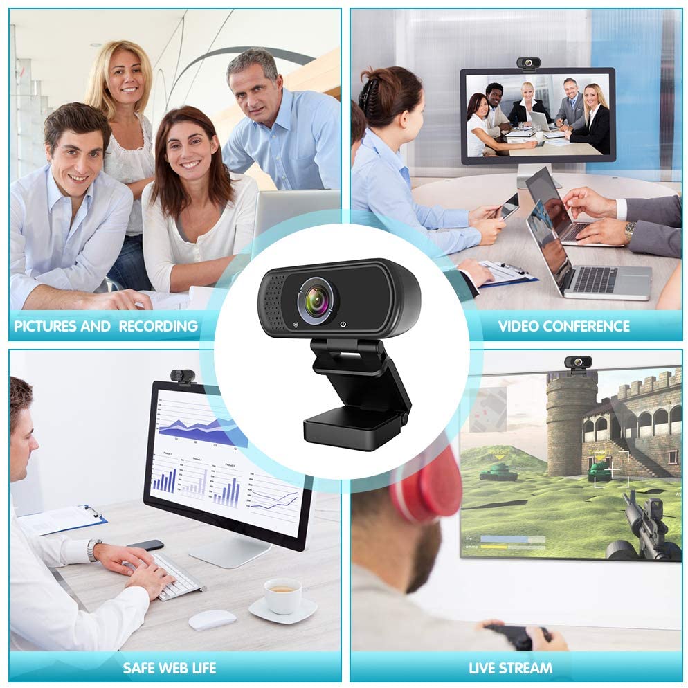Webcam 1080P Full HD PC Camera Web adadasdad with Microphone for PC Computer and Laptop