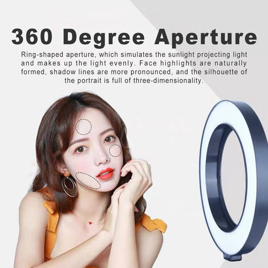 26cm/16cm Protable Led Selfie Ring Light For Youtube Live Streaming Studio Video Dimmable Photography Lighting With USB Cable.