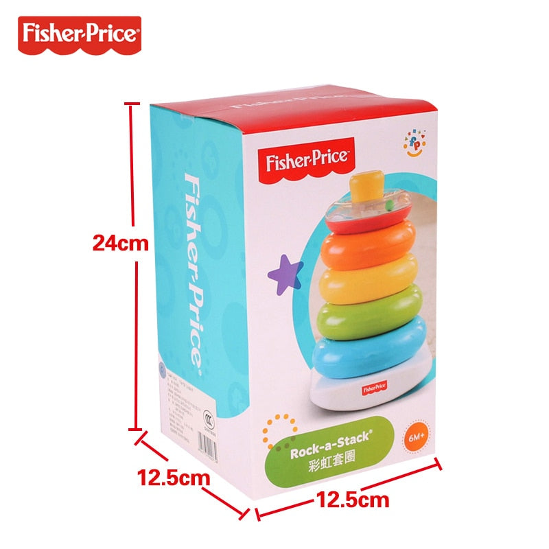 Fisher-Price Brilliant Basics Stack & Roll Cups Children Educational Toy Pierwsze Klocki Malucha K7166 For Kid Birthday Gift