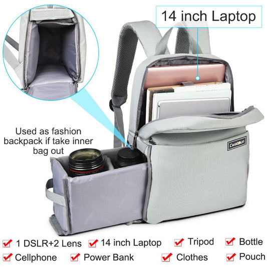 CADeN DSLR Camera Backpacks Professional Wear-resistant Large Bags For Canon Nikon Sony Cameras Lens Laptop Outdoor Travel Bags.