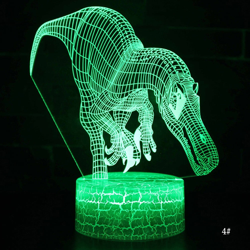 3D LED Night Light Lamp Dinosaur Series 16Color 3D Night light Remote Control Table Lamps Toys Gift For kid Home Decoration D23.