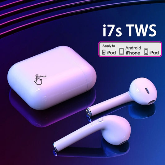 i7s tws Wireless Headphones Bluetooth 5.0 Earphones sport Earbuds Headset With Mic Charging box Headphones For all smartphones.