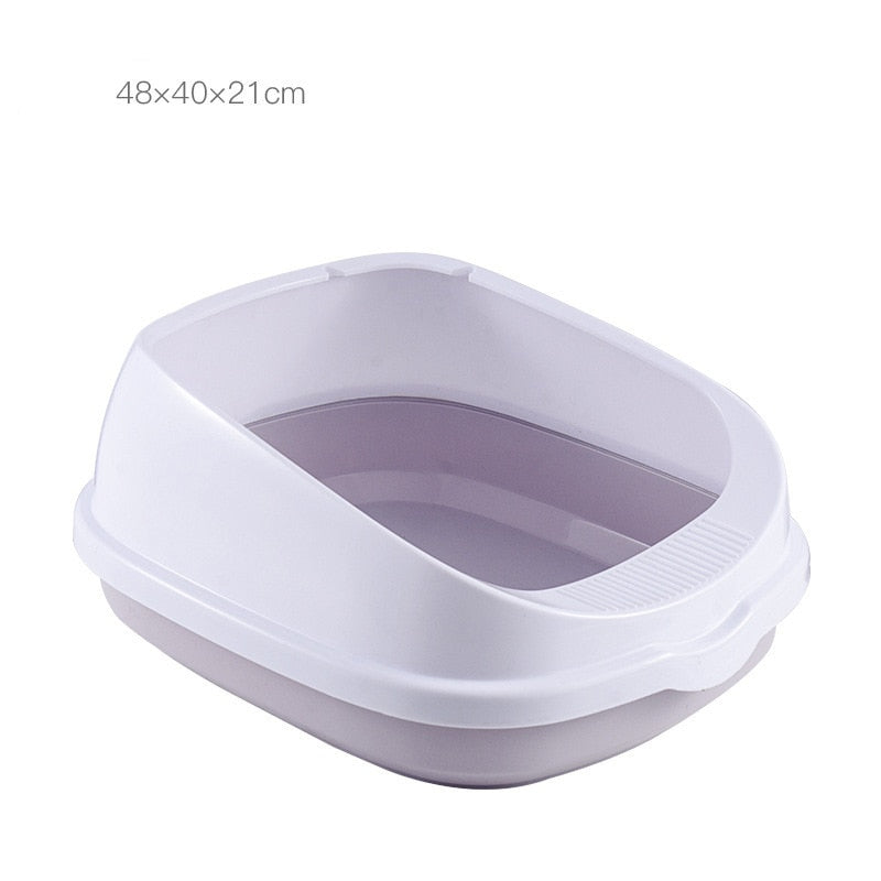 Pet Cat Toilet Semi-enclosed high fence detachable cat litter box cat toilet Dog Tray Clean Scoop Home Plastic Sand Box Supplies