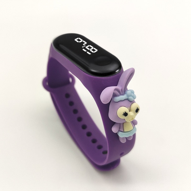 Disney Mickey Minnie LED Touch Watch Pooh Bear Bracelet Watch Student Children Sports Cartoon Electronic Watch Birthday Gifts.