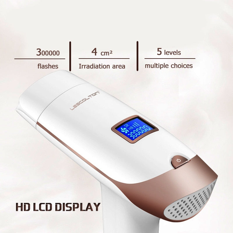 Lescolton 3in1 700000 Pulsed IPL Laser Hair Removal Device Permanent Hair Removal IPL Laser Epilator Armpit Hair Removal Machine.