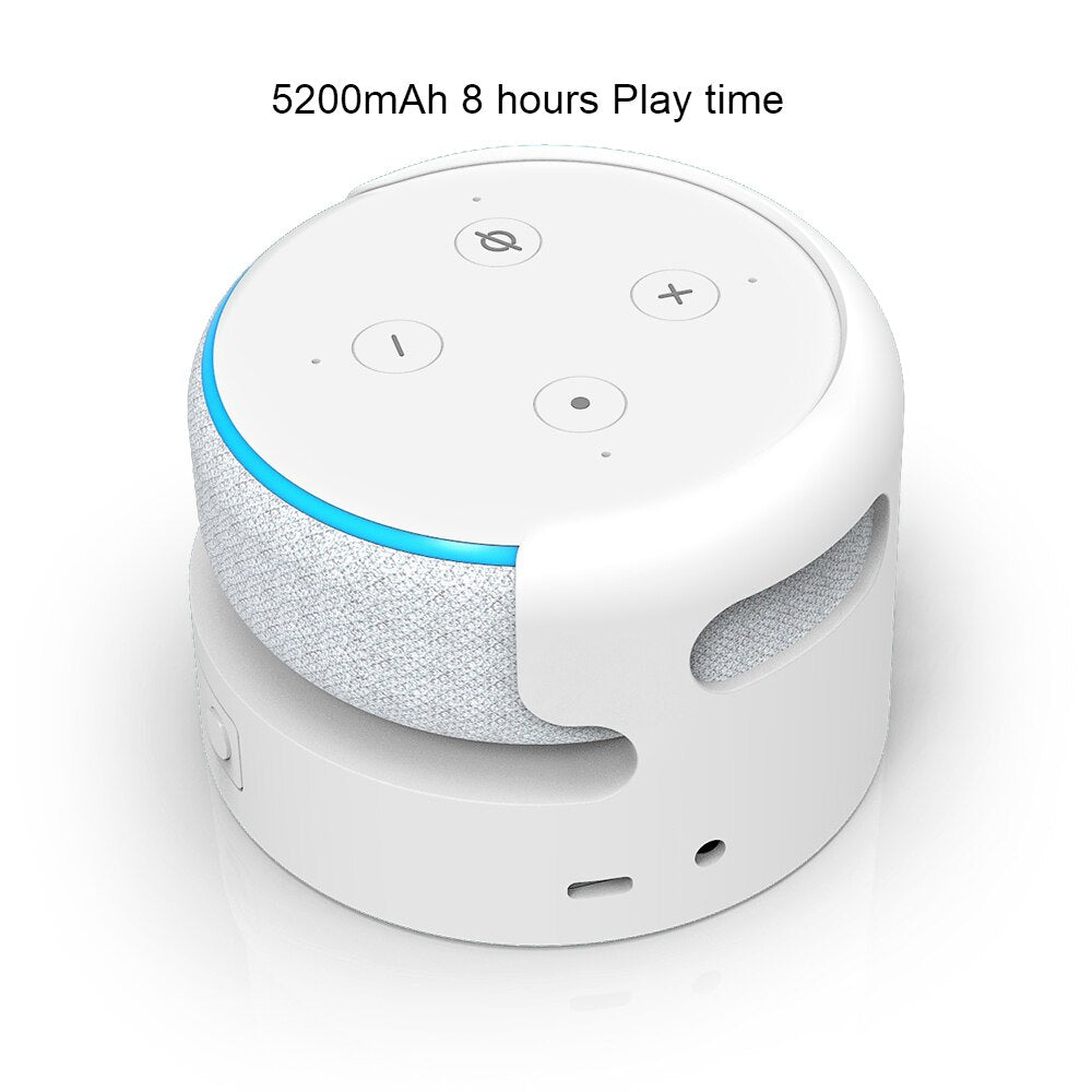 Battery Base for Echo Dot 3rd Gen Alexa Speaker Holder Mount Rechargable Docking Station For Echo Dot 3rd wireless Charger.