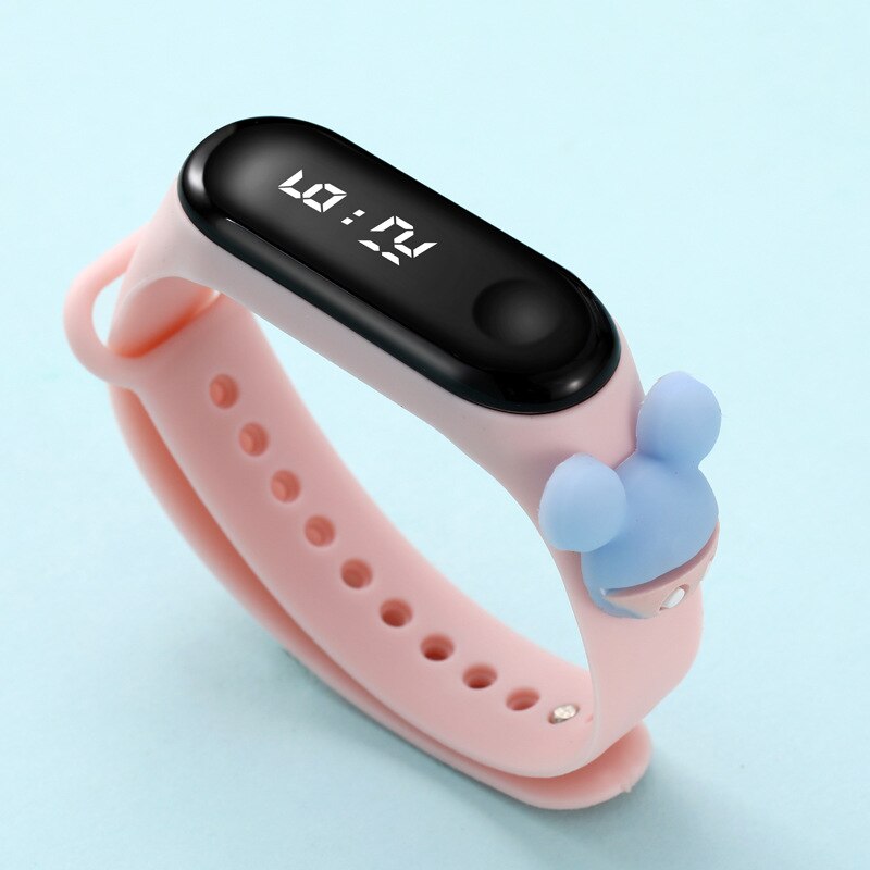 Disney Mickey Minnie LED Touch Watch Pooh Bear Bracelet Watch Student Children Sports Cartoon Electronic Watch Birthday Gifts.