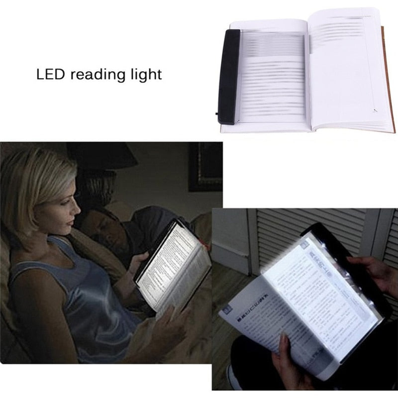 Flat Plate LED Book Light Reading Night Light Portable Travel Dormitory Desk Lamp Home Kid Bedroom Read Creative Reading Gadgets.