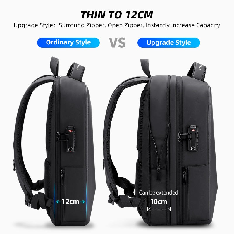 Fenruien Brand Laptop Backpack Anti-theft Waterproof School Backpacks USB Charging Men Business Travel Bag Backpack New Design.