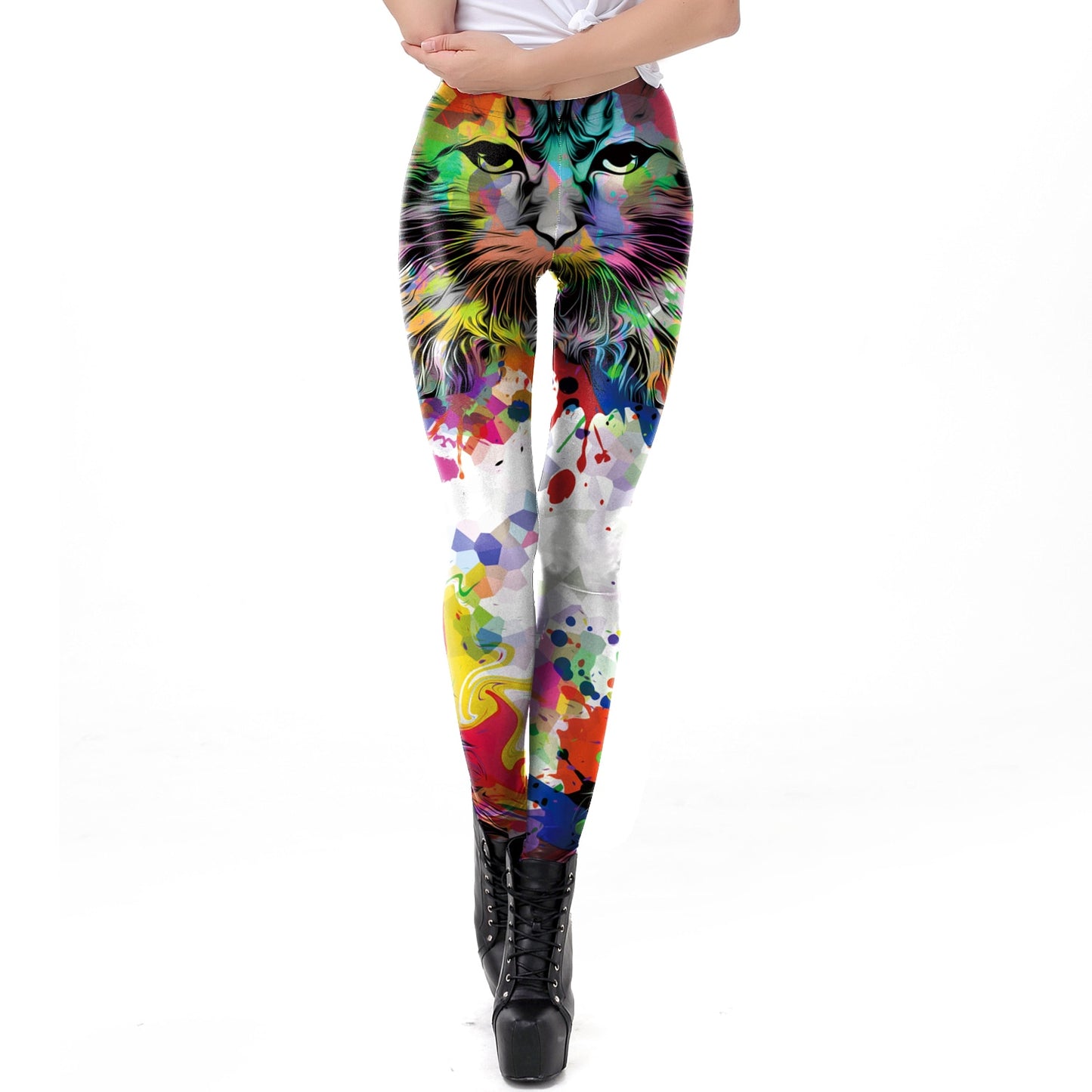 NADANBAO The OM Symbol Mandala Leggings For Women Workout Mid Waist Leggins Ankle Pants Slim Fitness Elasticity Legins