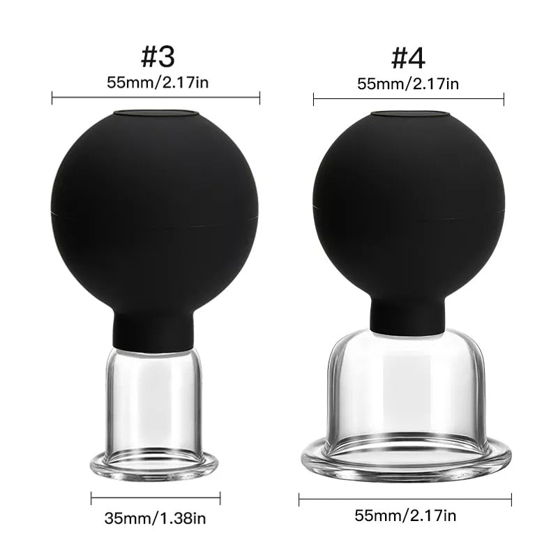 Smart Vacuum Suction Cup Cupping Therapy Massage Jars Anti-Cellulite Massager Body Cups Rechargeable Fat Burning Slimming Device.