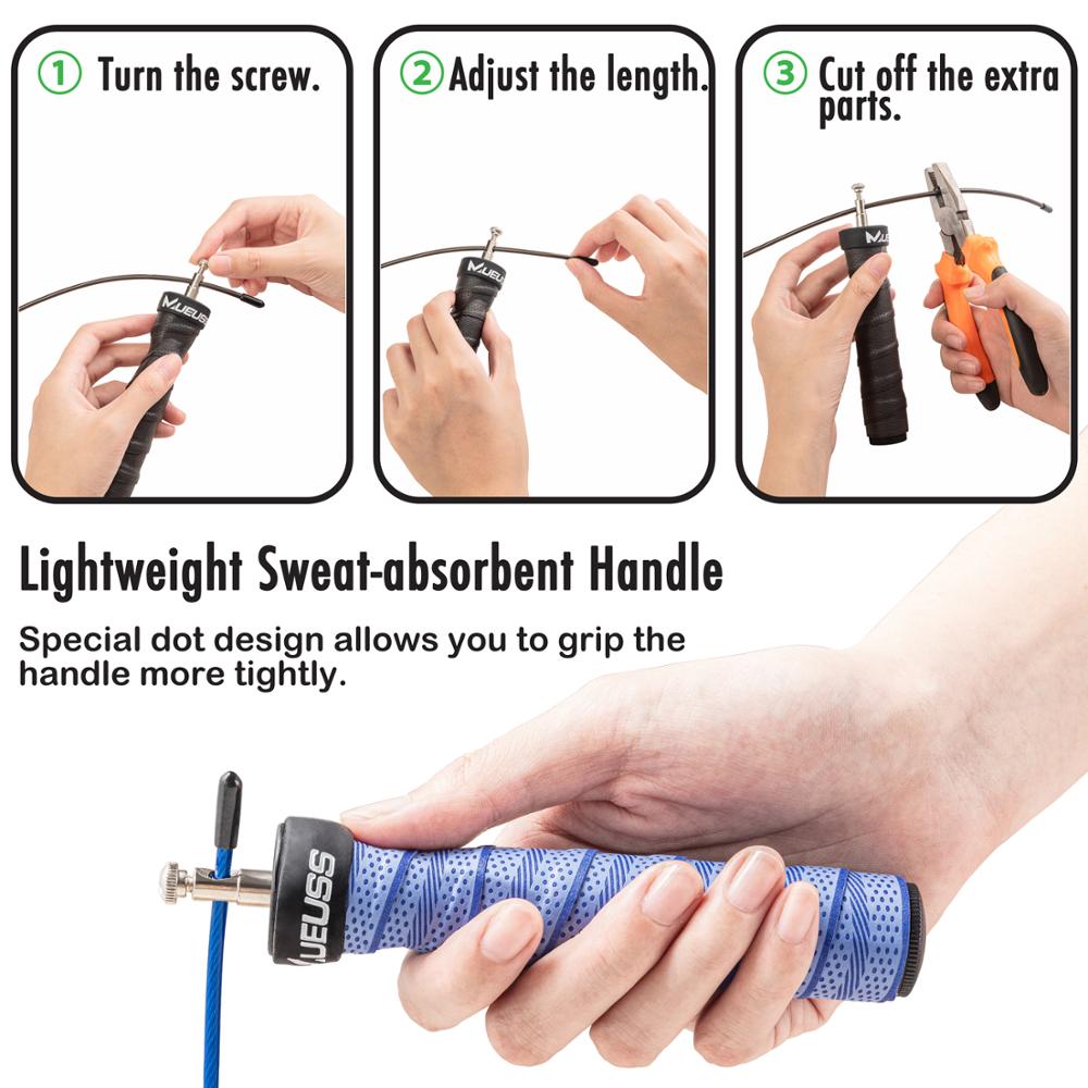 Skipping Rope Crossfit Jump Rope Adjustable Professional Exercise Fitness Training Heavy Jump Rope Fitness
