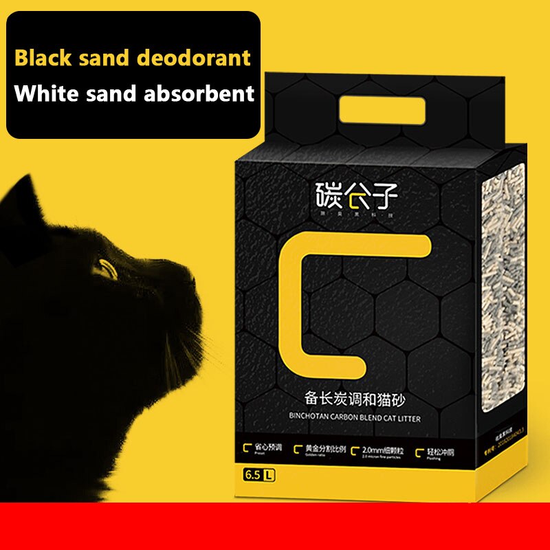 Original tofu cat litter Deodorant dust-free big cat litter Kitten cat litter Bentonite 6L cat litter Pet supplies
