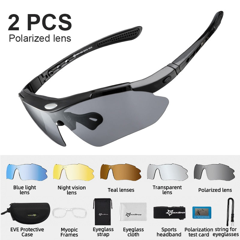 ROCKBROS Polarized Cycling Glasses Clear Bike Glasses Eyewear UV400 Outdoor Sport Sunglasses Men Women Cycling Sunglasses.