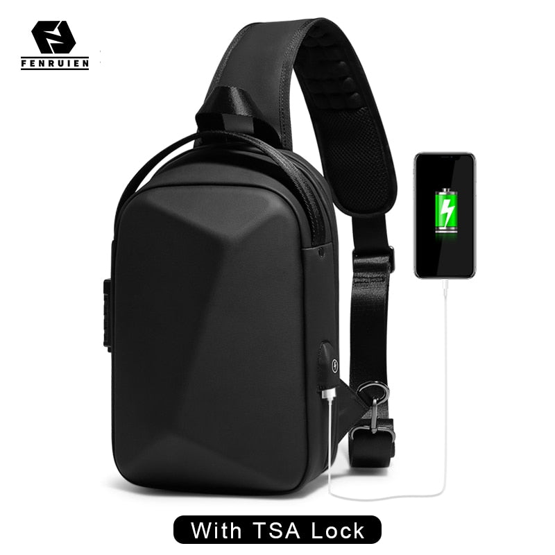 Fenruien Brand Laptop Backpack Anti-theft Waterproof School Backpacks USB Charging Men Business Travel Bag Backpack New Design.