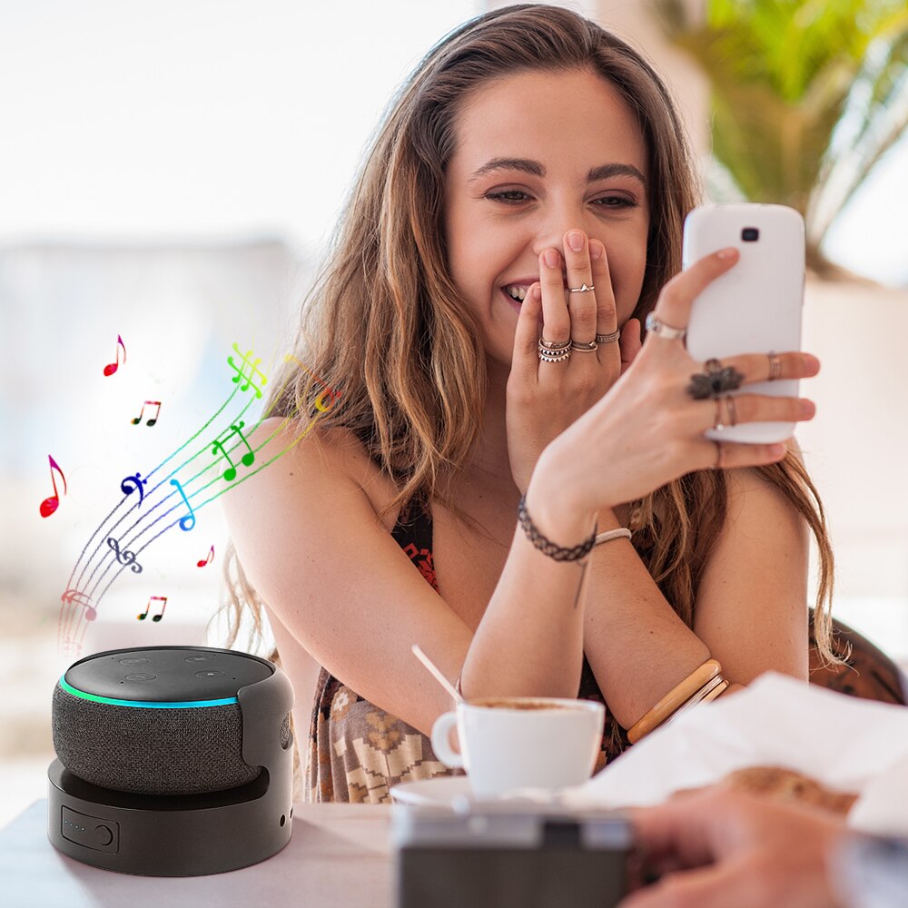 Battery Base for Echo Dot 3rd Gen Alexa Speaker Holder Mount Rechargable Docking Station For Echo Dot 3rd wireless Charger.