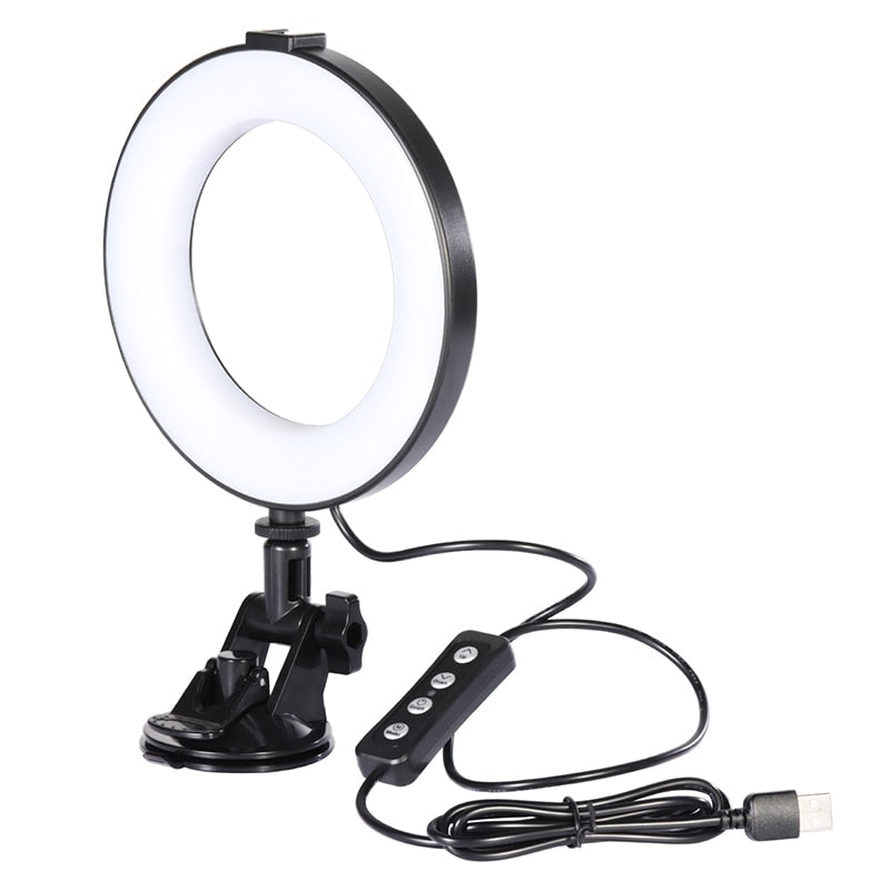 VIJIM CL05 6'' 3200k-6500k Ring Light Led Video Light Video Conference Light with Suction cup Laptop Live Streaming Fill Light