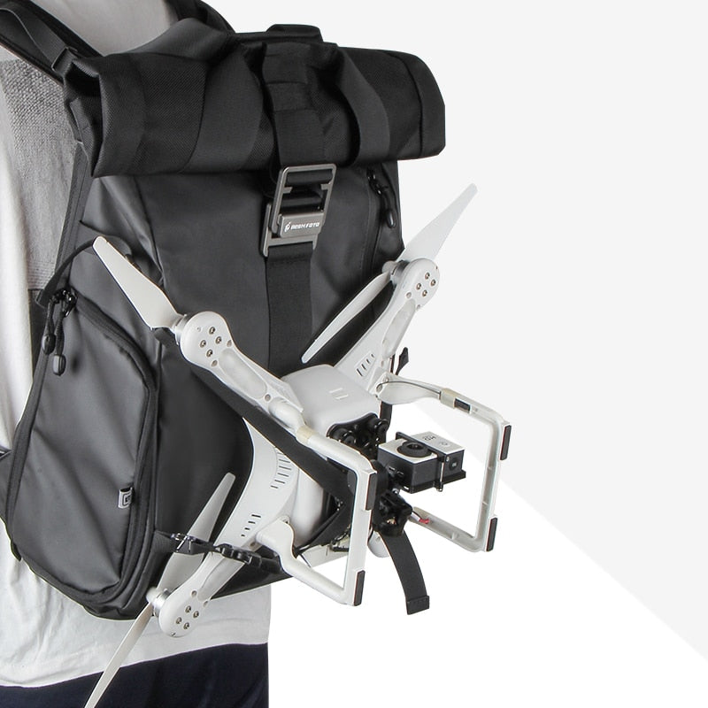 Besnfoto BN-2020 DSLR Backpack Rolltop Laptop Compartment Quick Side Access Waterproof Camera Bag For Hiking Traveling