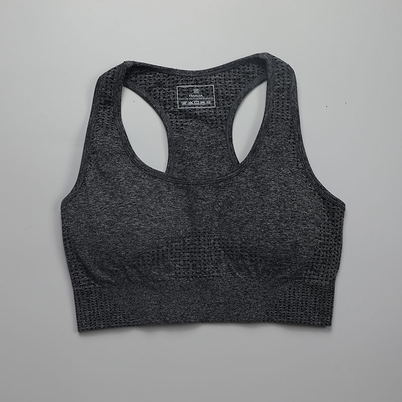 Vital Seamless Sports Bra Medium Support Running Racerback Yoga Bra Vest Type Brassiere Sport Woman Fitness Bra Top Activewear